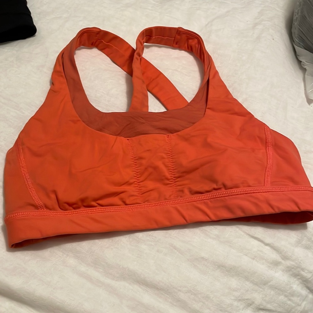 Lululemon sports bra size 6 orange